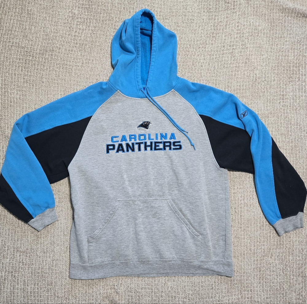 Men's Carolina Panthers Gray & Teal Hooded Sweatshirt